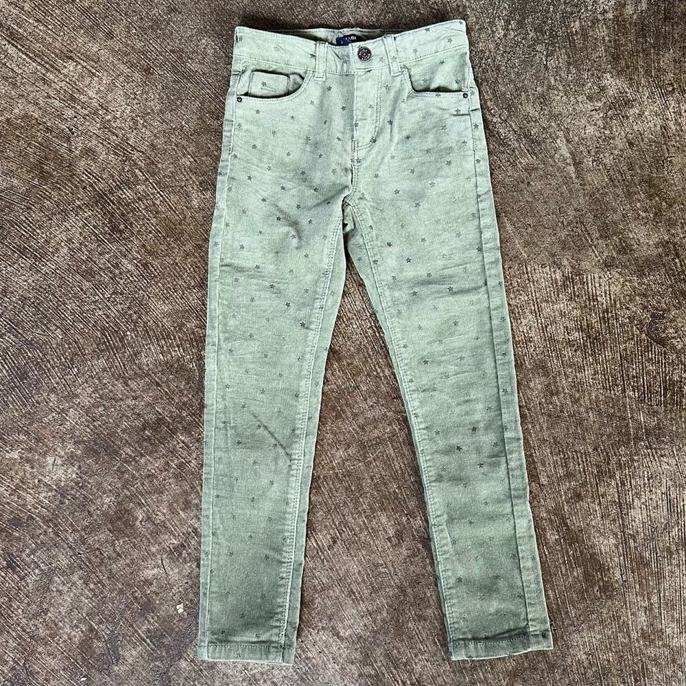 Girls Sage Green Skinny Corduroy’s